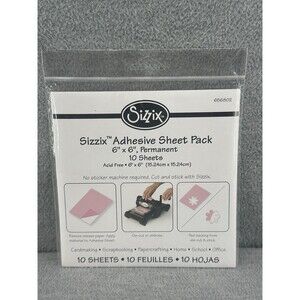SIZZIX - Adhesive Sheet Pack 10 Sheets 6” x 6” BT